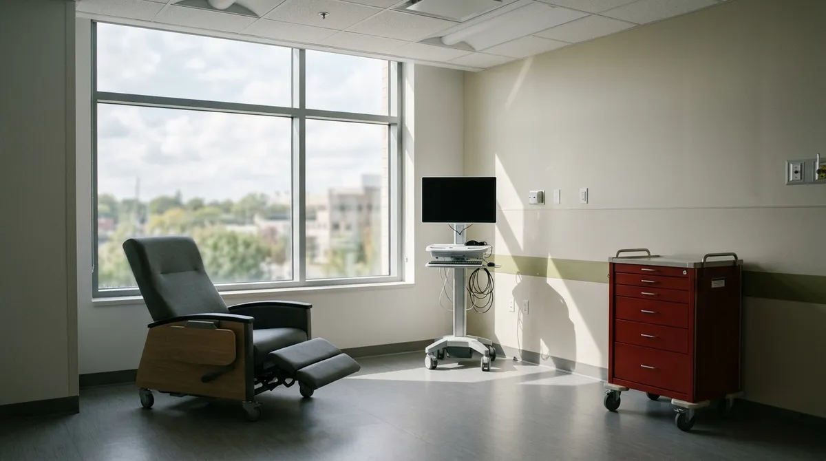 Salle de surveillance d'hôpital de jour équipée